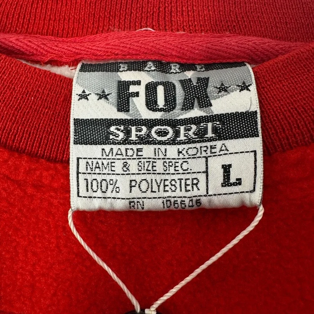 Fox Sport Football 75th Anniversary All Star Players Red‎ Black Sweatshirt Large